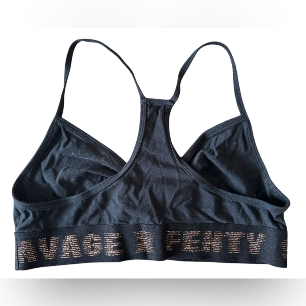 Savage X Fenty Black Logo Bralette, Medium - Picture 2 of 4
